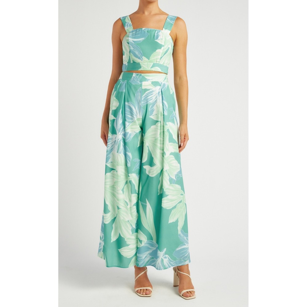 Noa Floral Print Top and Pleated Pant Set by Style State Size US 2 (XS) AU 6 NWT